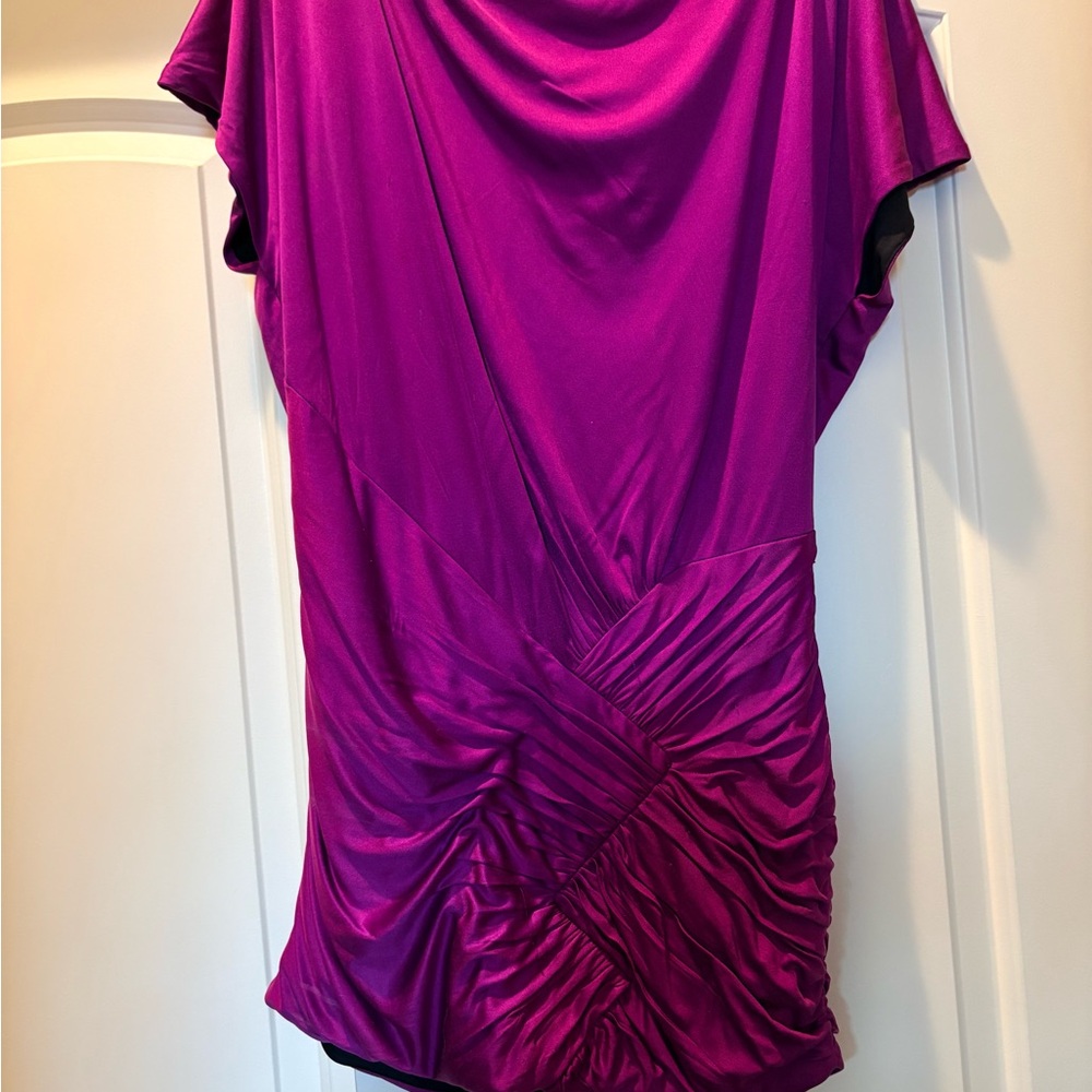 Foley + Corinna Draped Ruched Silk Mini Dress